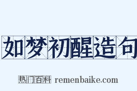 如梦初醒造句是什么意思的图片